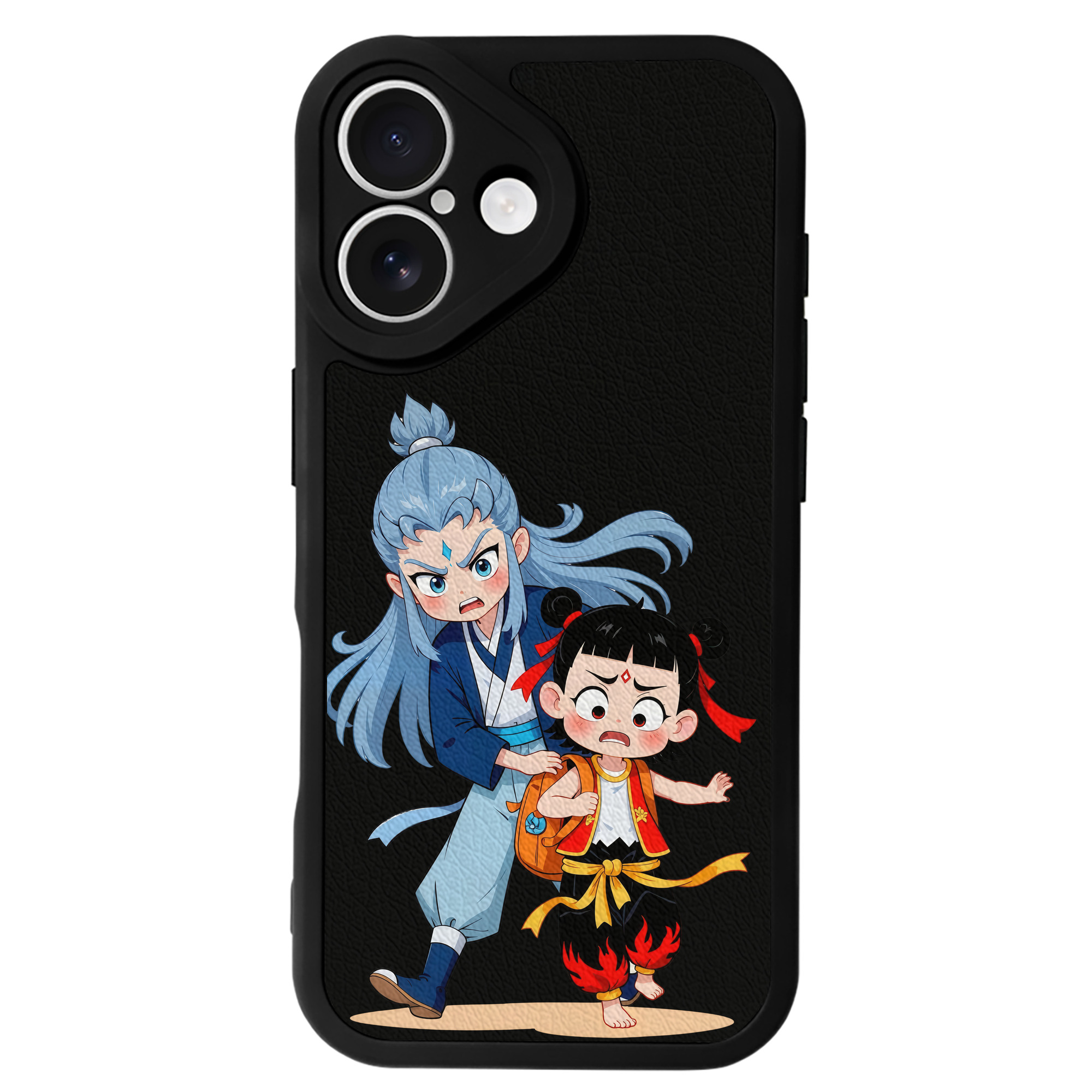 （画像用） Ne Zha 2 ナタ 魔童の大暴れ 【iPhone 16シリーズ対応】シリコンスマホケース（レザー調） 材質：シリコン
